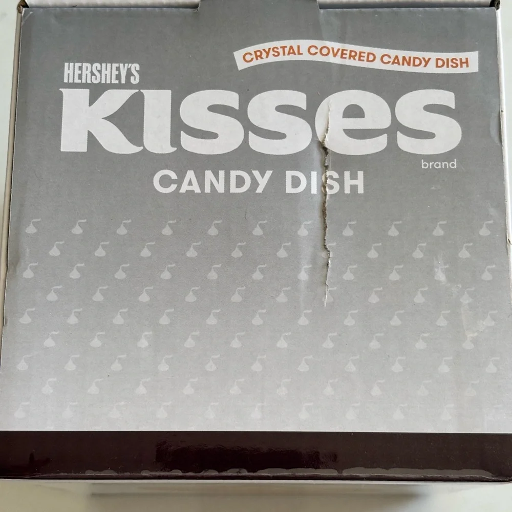 NWT Hersheys Kisses Crystal Covered Candy Dish Gold Godinger 5